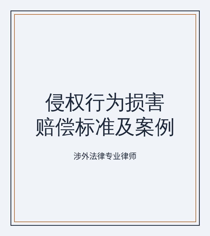 侵权行为损害赔偿标准及案例