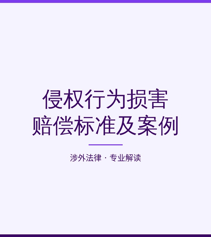 侵权行为损害赔偿标准及案例