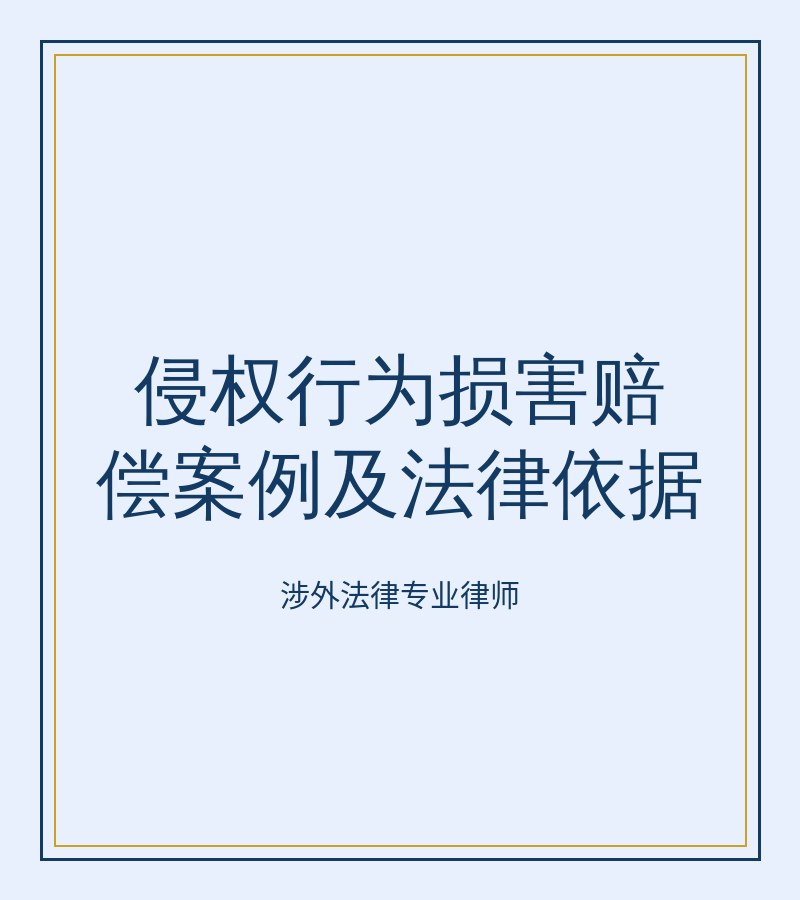 侵权行为损害赔偿案例及法律依据