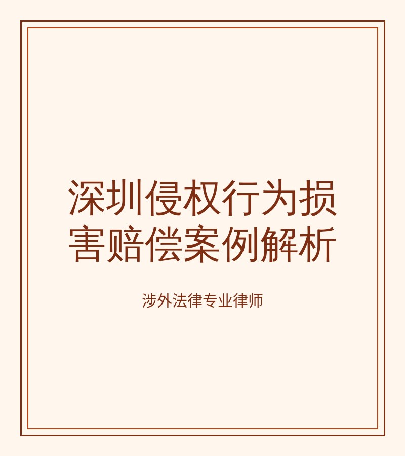深圳侵权行为损害赔偿案例解析