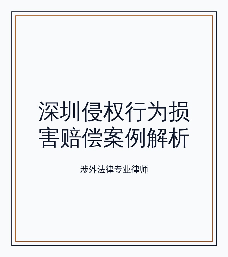 深圳侵权行为损害赔偿案例解析