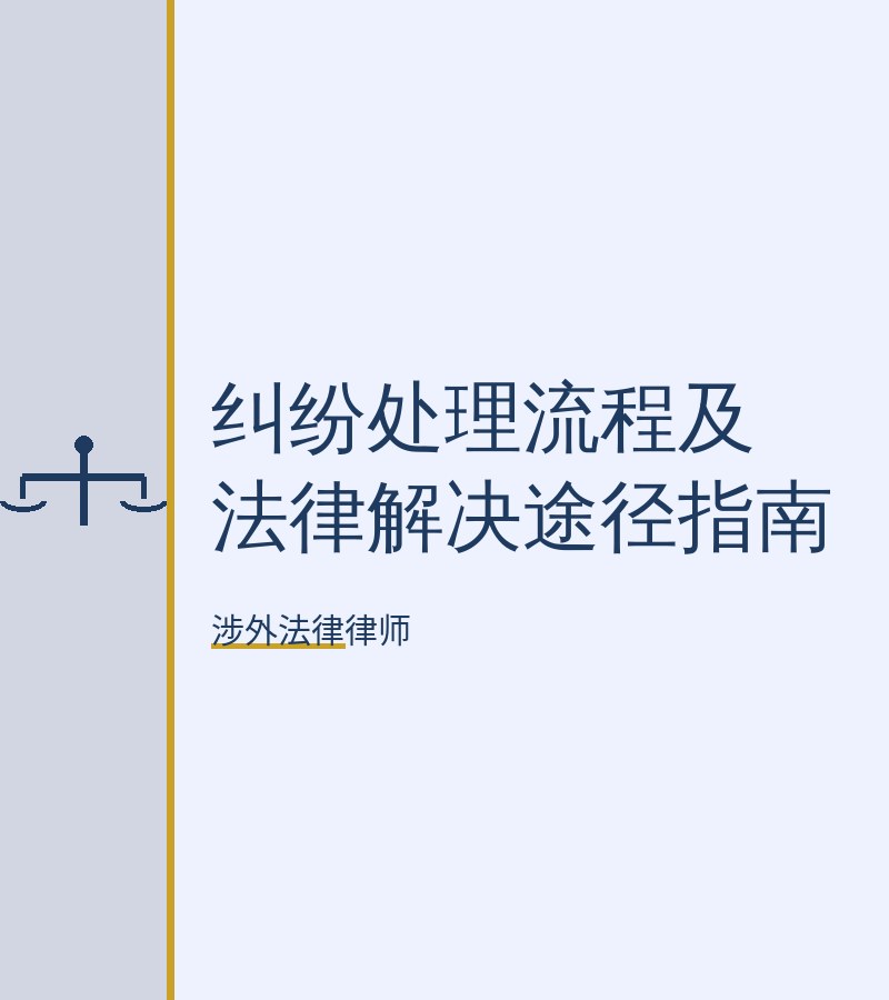纠纷处理流程及法律解决途径指南