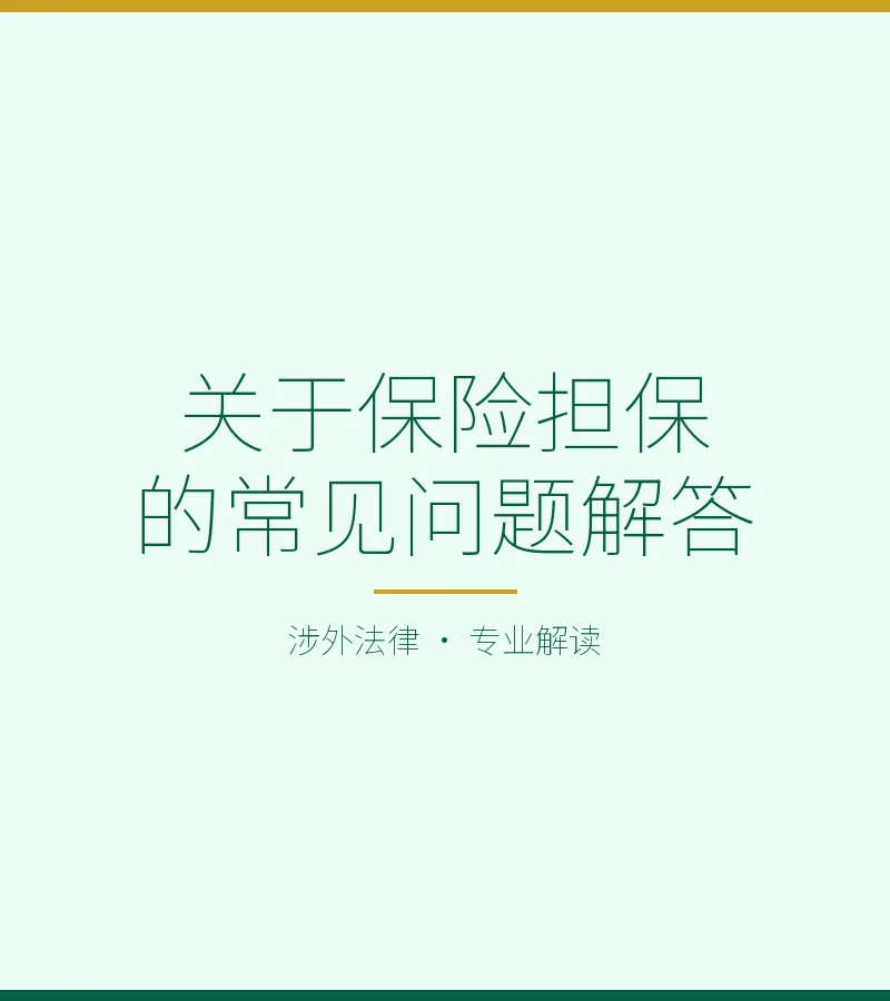 关于保险担保的常见问题解答